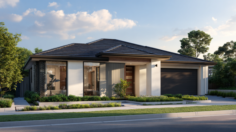 Australian home with a solar tile roof installed across the entire roof.